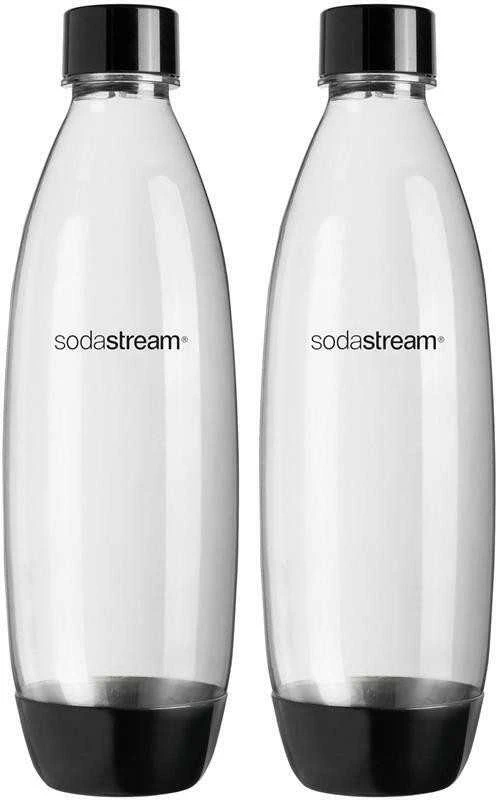 Buteliukai SodaStream Fuze, 1l, juodi, 2 vnt