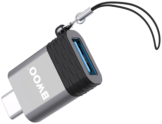 BWOO adapteris BZ-35 USB į USB-C pilkas OTG