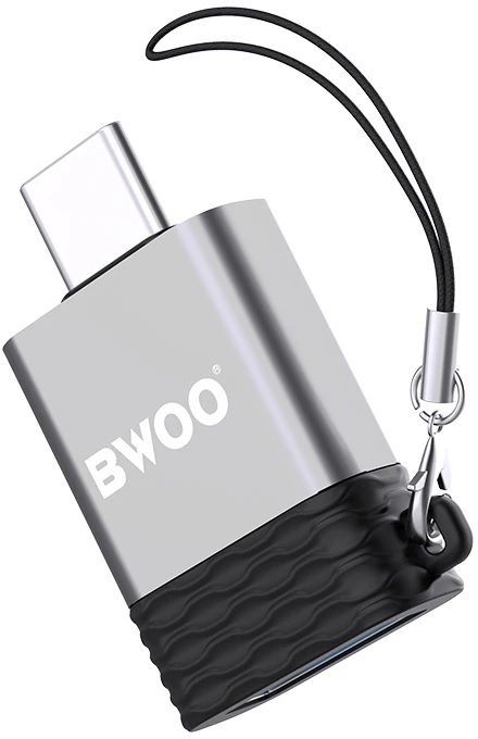 BWOO adapteris BZ-35 USB į USB-C pilkas OTG