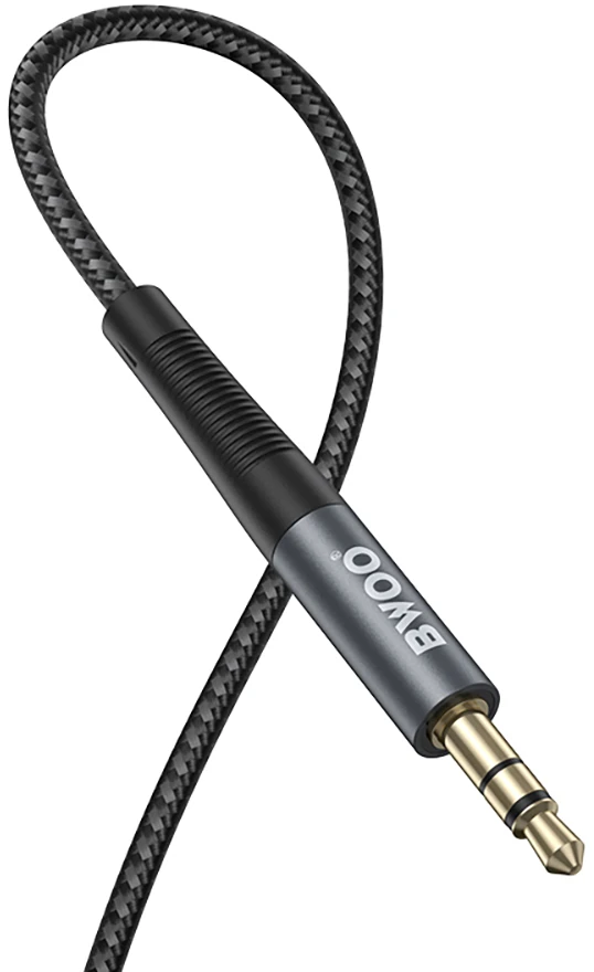 BWOO nailono pintas + aliuminio lydinio korpuso papildomas kabelis BO-AUX064 3,5 mm į 3,5 mm