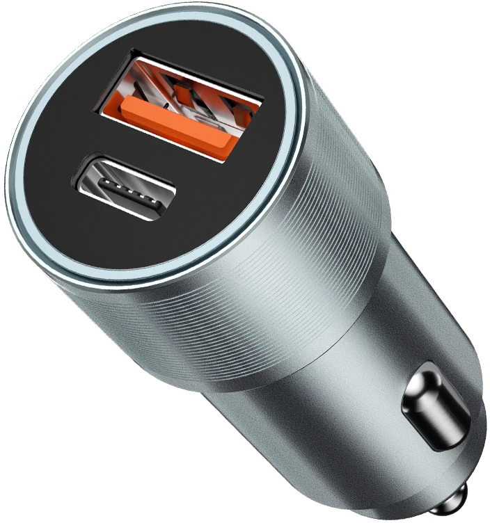 Įkroviklis automobilinis Bwoo (CC73) (1xUSB; 1xUSB-C; 38W) juodas