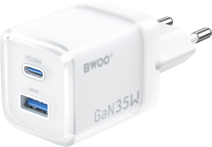 Įkroviklis Bwoo (CDA222) (1xUSB-C; 1xUSB 35W) baltas