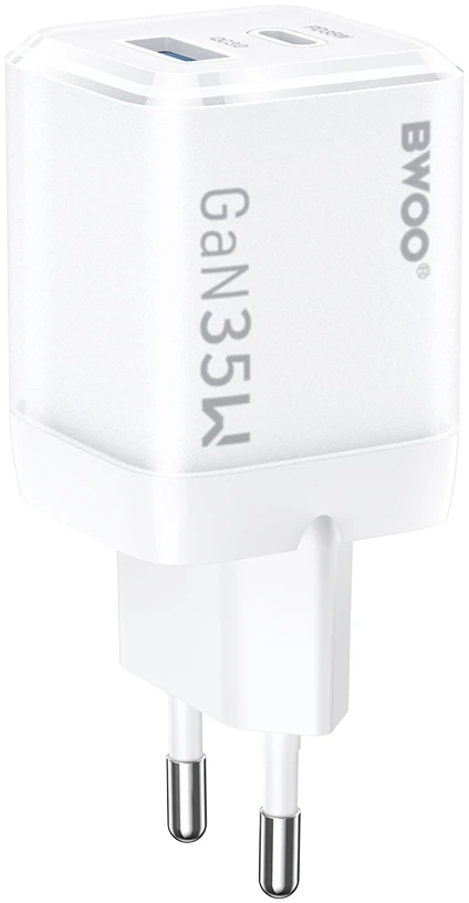 Įkroviklis Bwoo (CDA222) (1xUSB-C; 1xUSB 35W) baltas