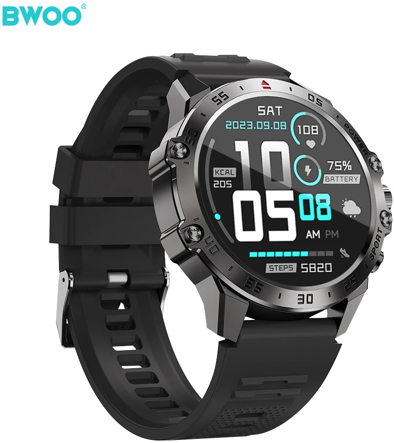 BWOO išmanusis laikrodis WA-08 1.43” AMOLED juodas