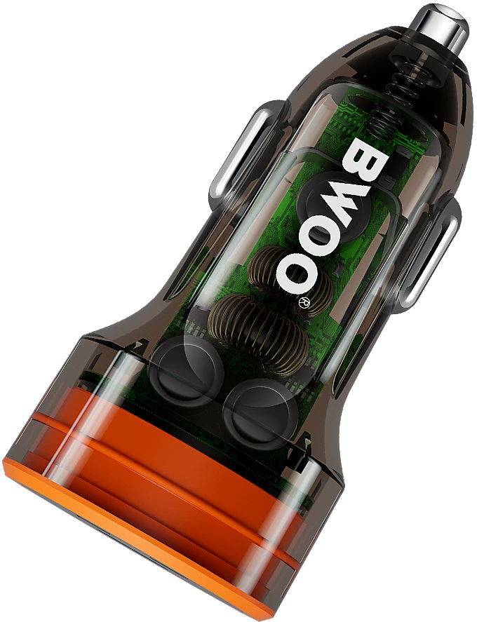 BWOO 38W greitas skaidrus automobilinis įkroviklis BO-CC85 QC 18W + PD 20W