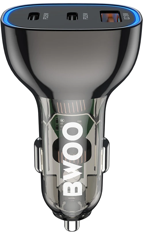 BWOO 68W automobilinis įkroviklis, dvigubas USB-C ir USB prievadas