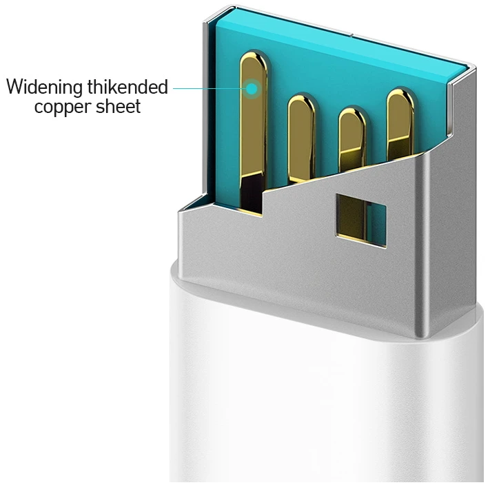 BWOO kabelis X172L USB - Lightning 1,0 m 3A baltas
