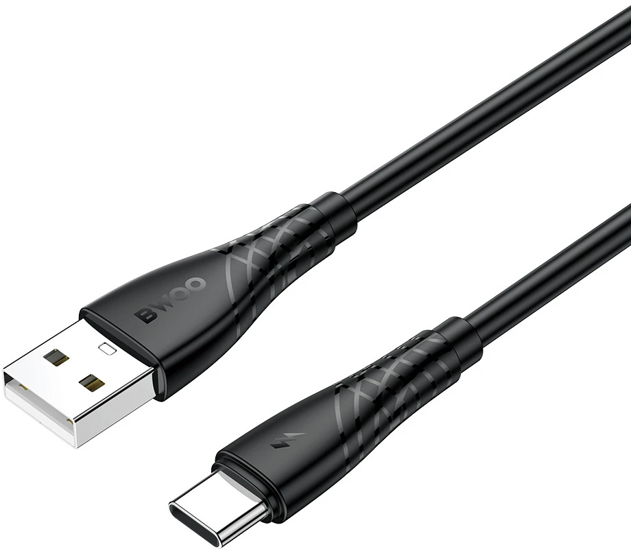 BWOO USB – USB-C laidas 1m 27W 3A juodas BO-X318C