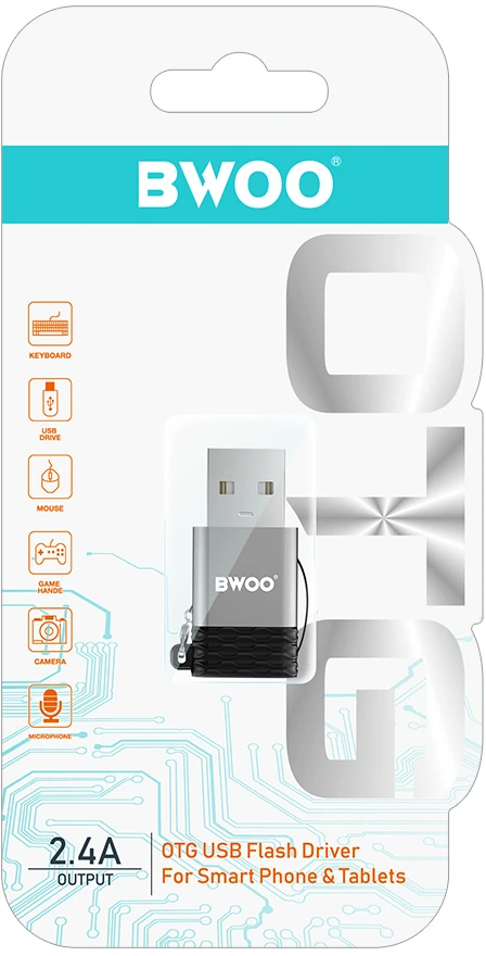 BWOO adapteris USB-C - USB lizdas OTG BZ-38