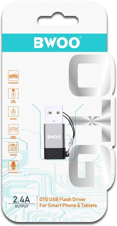 BWOO adapteris USB-C - USB lizdas OTG BZ-38