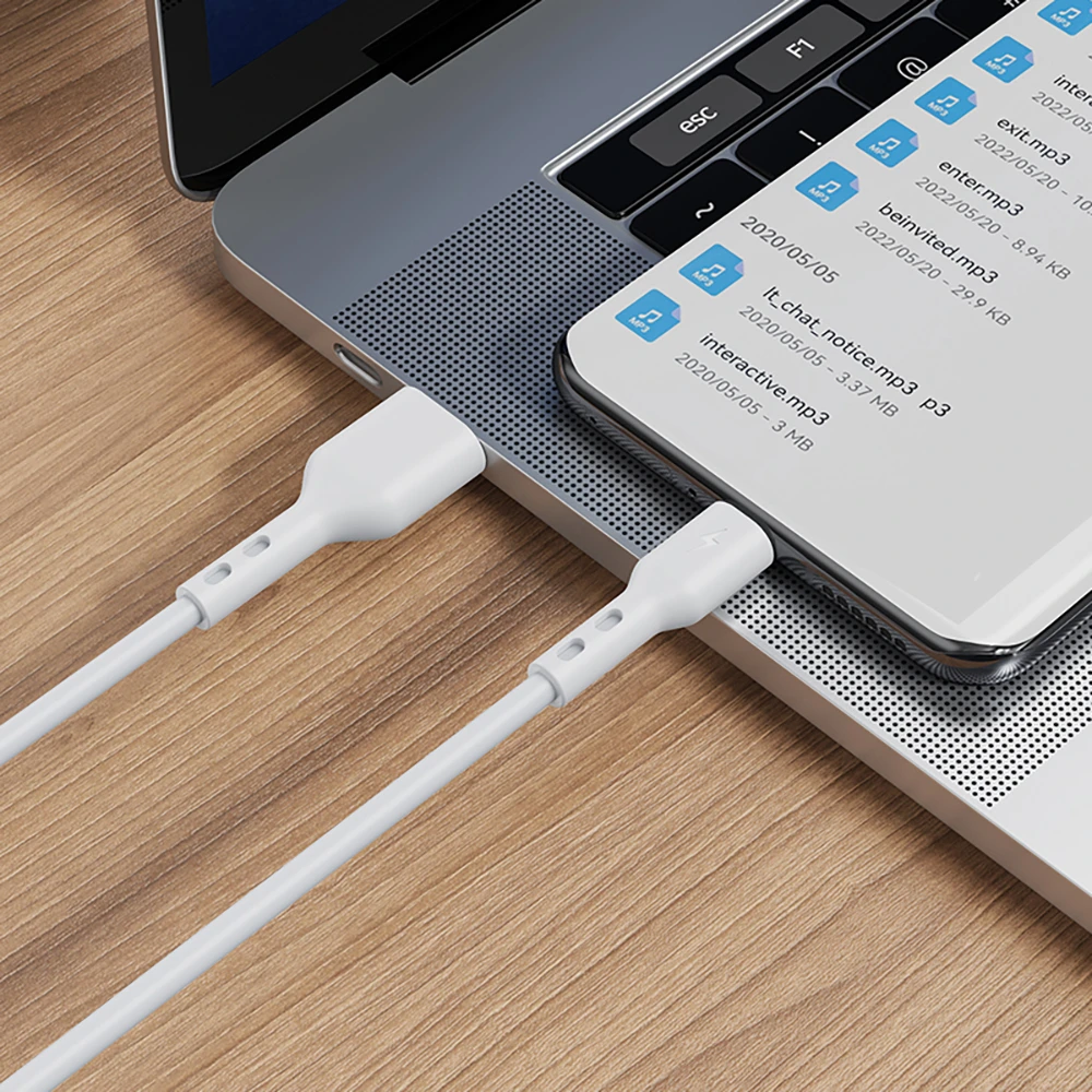 BWOO 3A kabelis BO-X172C USB-A į USB-C 1 m, baltas