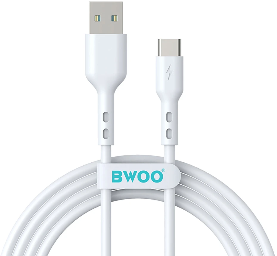 BWOO 3A kabelis BO-X172C USB-A į USB-C 1 m, baltas