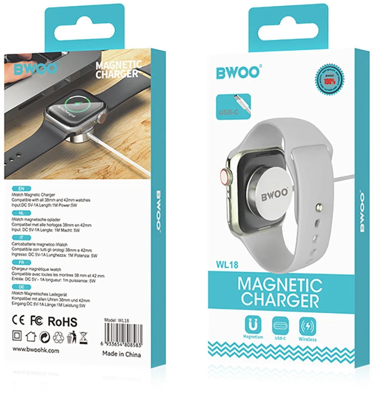 Belaidis įkroviklis Bwoo Watch (WL18) 5W baltas