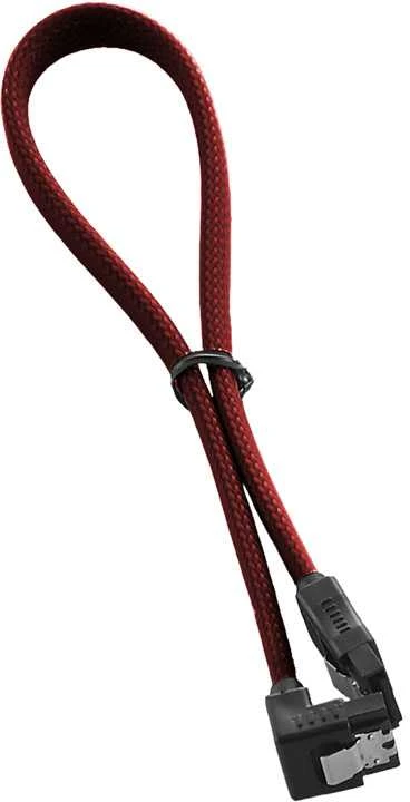 „CableMod ModMesh“ stačiakampis SATA 3 kabelis, 30 cm, Ø 10,7 mm, kraujo raudonumo