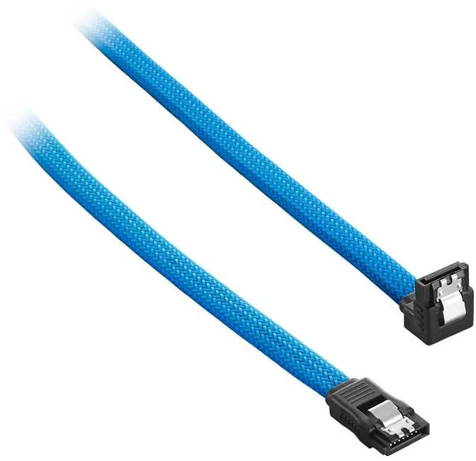 CableMod ModMesh Right Angle SATA 3 Cable 60cm - light mėlynas