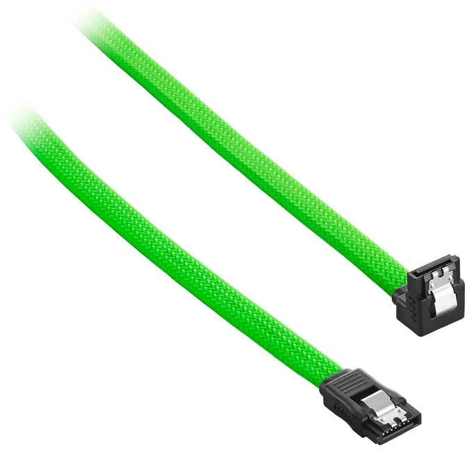 „CableMod ModMesh“ stačiakampis SATA 3 kabelis, 30 cm, šviesiai žalias