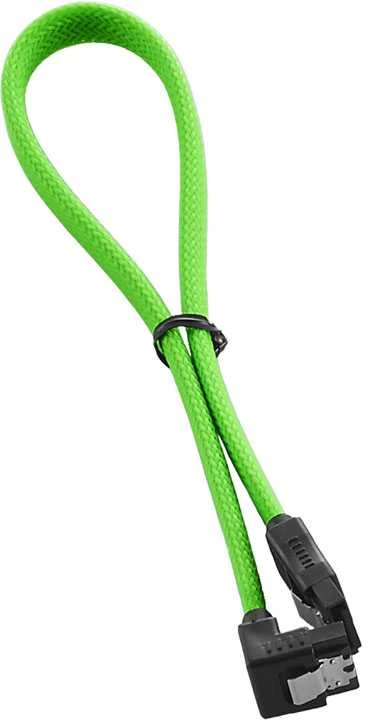 „CableMod ModMesh“ stačiakampis SATA 3 kabelis, 30 cm, šviesiai žalias