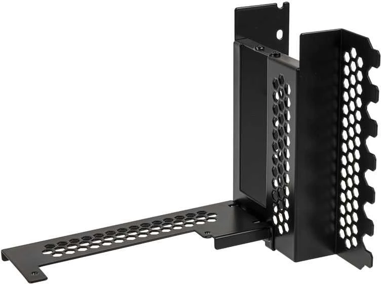 „CableMod“ vertikalus vaizdo plokštės laikiklis su PCIe x16 jungtimi, 2x DisplayPort – juodos spalvos