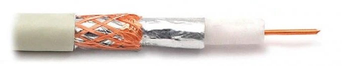Cabletech Koaksialinis kabelis RG59 varinis 75om, Ø5.7mm, baltas