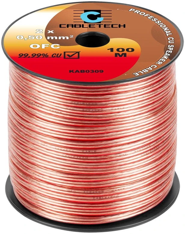 Cabletech Kolonėlių kabelis OFC 0.5mm 100m