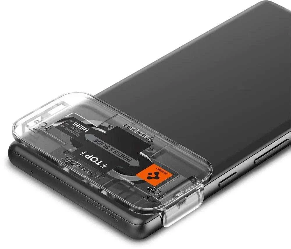 CAMERA COVER Spigen OPTIK.TR ”EZ FIT” CAMERA PROTECTOR 2-PACK GOOGLE PIXEL 7A Juodas