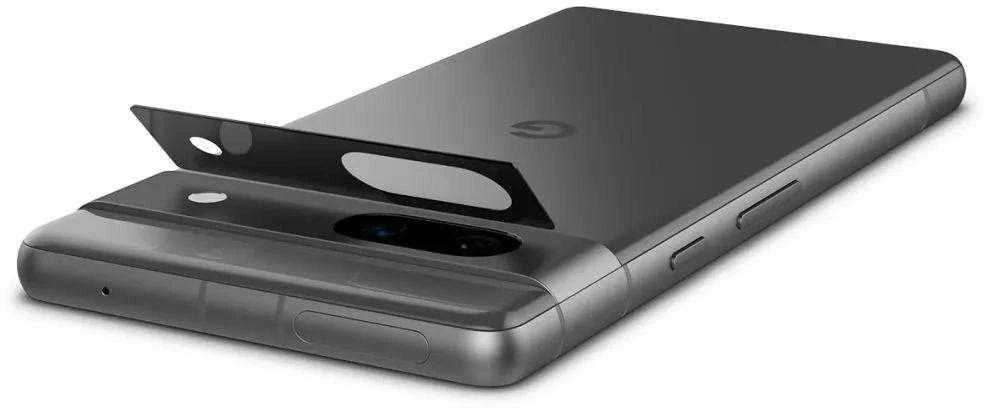 CAMERA COVER Spigen OPTIK.TR ”EZ FIT” CAMERA PROTECTOR 2-PACK GOOGLE PIXEL 7A Juodas