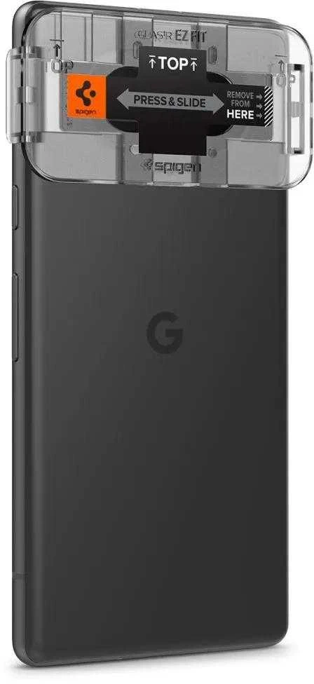 CAMERA COVER Spigen OPTIK.TR ”EZ FIT” CAMERA PROTECTOR 2-PACK GOOGLE PIXEL 7A Juodas