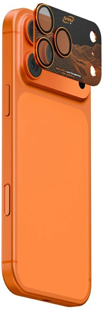 Camera Lens Glass Skinarma Sonix Full Aliuminio skirtas Apple iPhone 17 Pro oranžinis