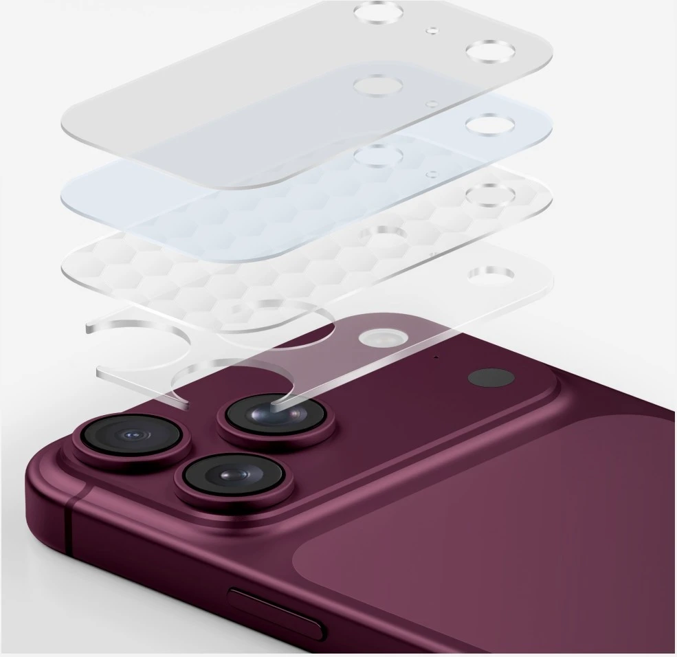 Kameros objektyvo apsauga UNIQ Optix Aeroshield, skirta iPhone 18 Pro, skaidri