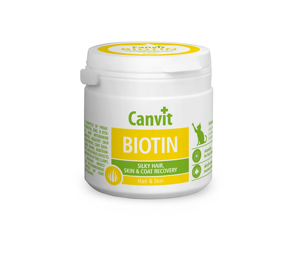 Canvit Biotin papildai katėms odai ir kailiui, N100, 100 g