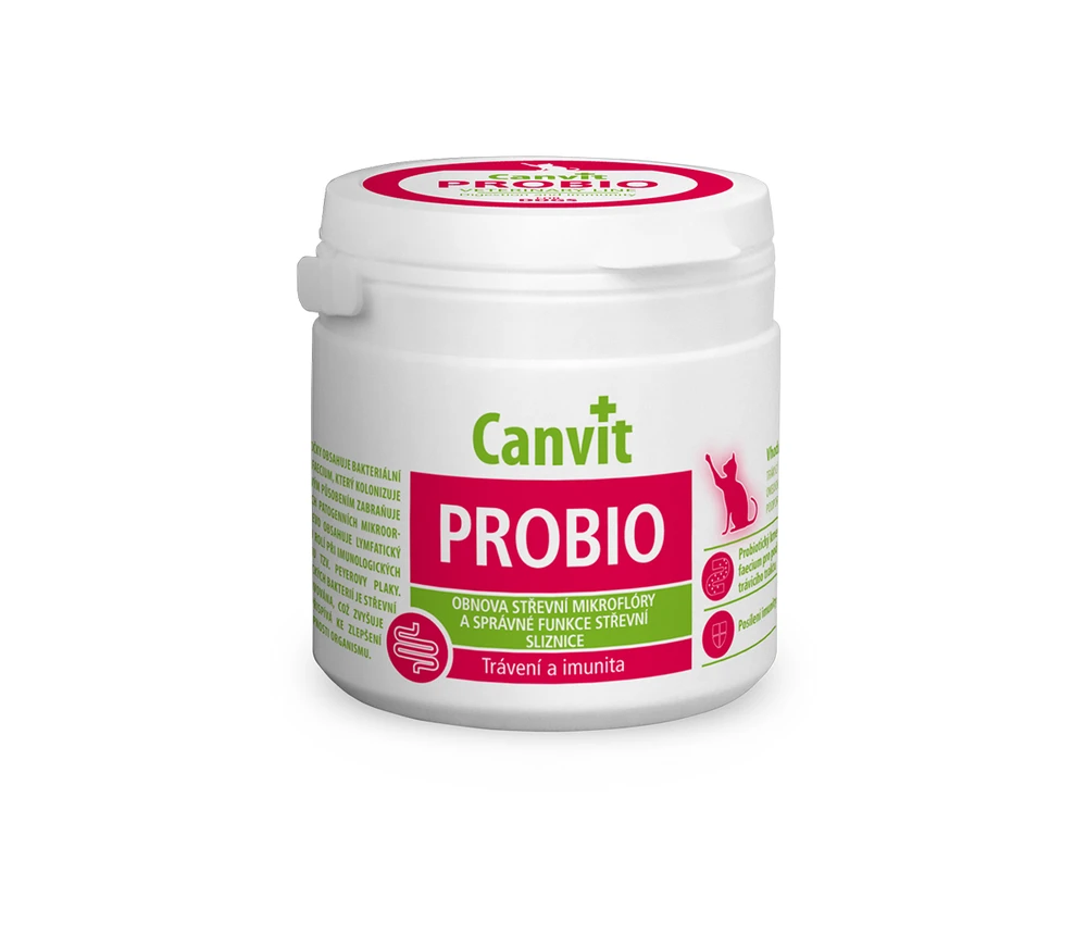 Canvit Cat Probio vitaminai katėms žarnyno mikrofloros atstatymui milteliai 100g