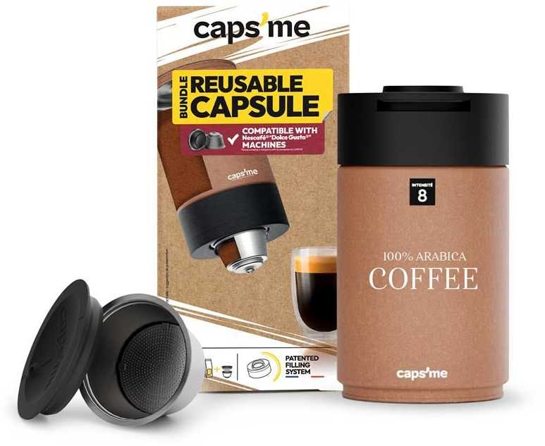 Caps Me CAPSME Minimalist Pack daugkartinio naudojimo kapsulės (be kavos), Dolce Gusto