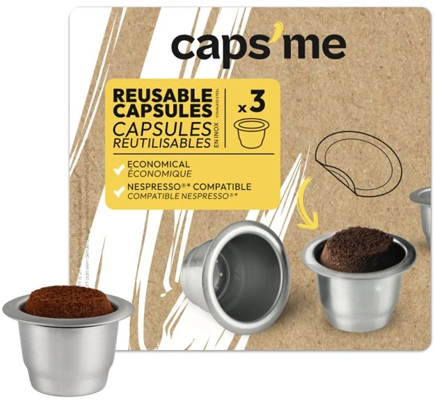 Caps Me CAPSME Nespresso reusable pods x3