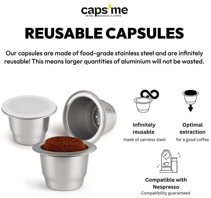 Caps Me CAPSME Nespresso reusable pods x3