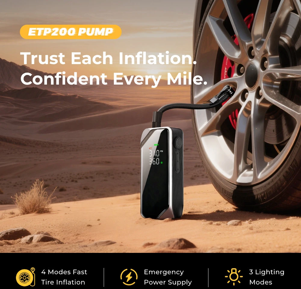 Car Moto Flextail Evo padangų pompa 200, juoda
