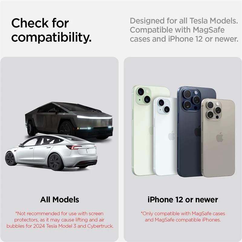 Spigen Tesla TapLock MagSafe automobilinis laikiklis-kroviklis, juodas - belaidis / skirtas ekranui