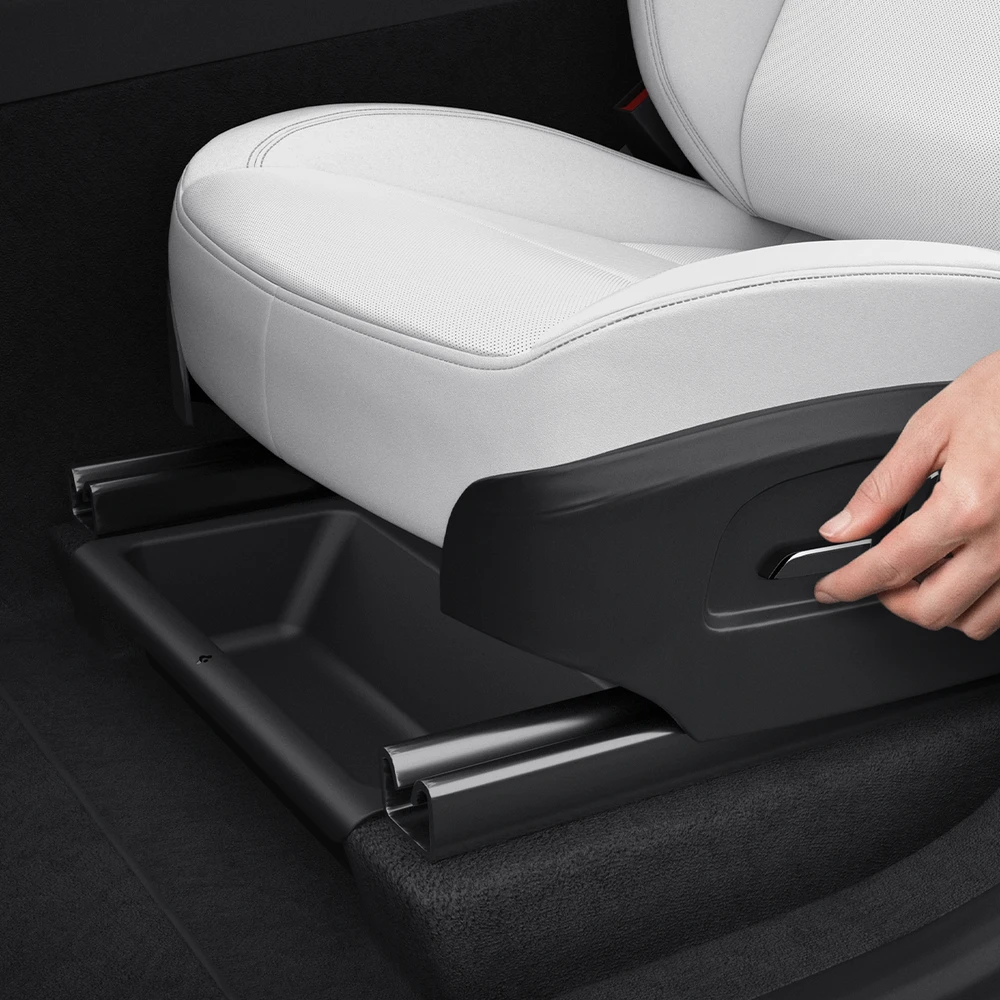 Spigen Laikymo dėklas po sėdyne, 2 vnt., juodos spalvos - Tesla Model Y (Juniper)