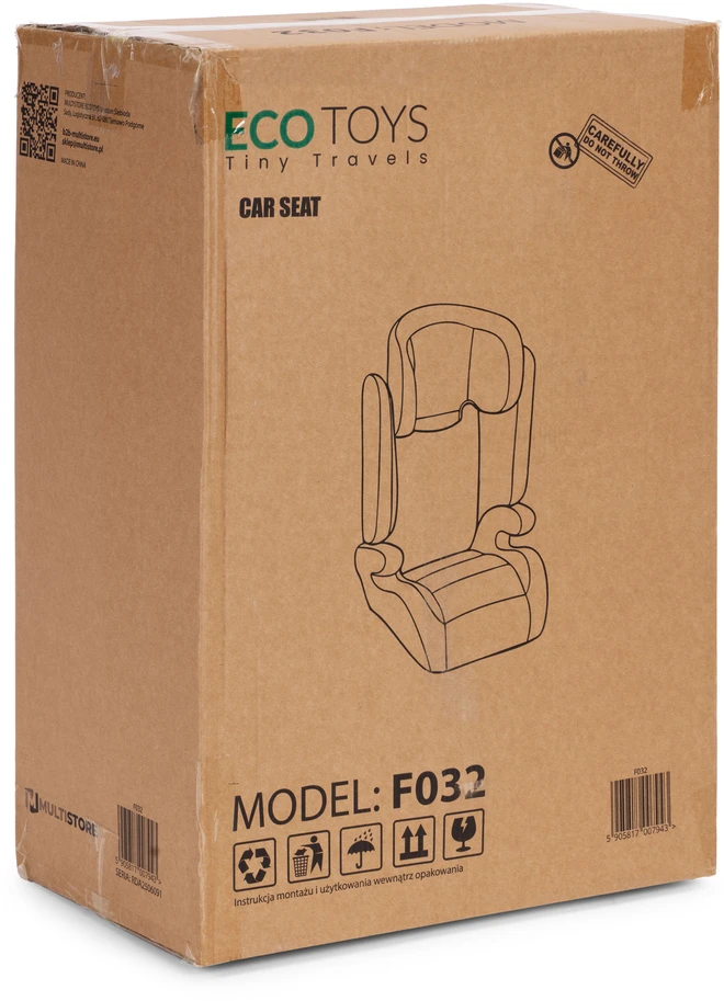 Car Seat for Children 2-in-1 Booster i-SIZE Height 100-150 cm Cup Holder ECOTOYS