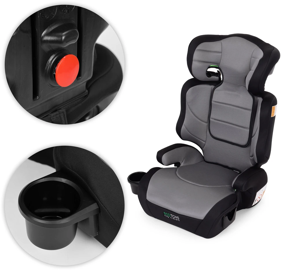 Car Seat for Children 2-in-1 Booster i-SIZE Height 100-150 cm Cup Holder ECOTOYS