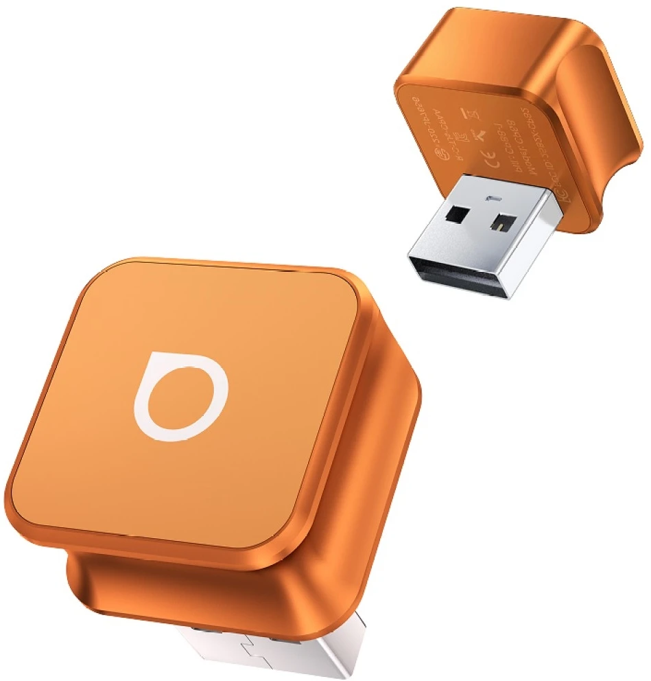 Automobilinis siųstuvas Ottocast CP88-T Mini Cube Bluetooth oranžinis