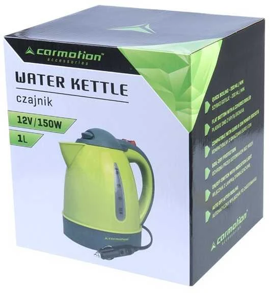 Carmotion Automobilinis kelioninis virdulys su plokščiu šildymo padėklu, 1L, 12V, 150W