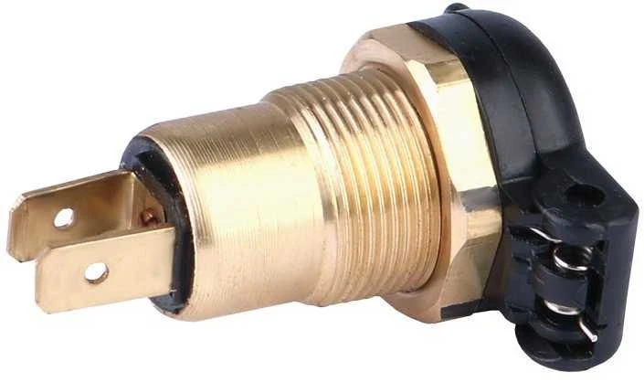 Carmotion Lizdas maitinimo automobilinis žalvarinis su dangteliu 12/24V 15A