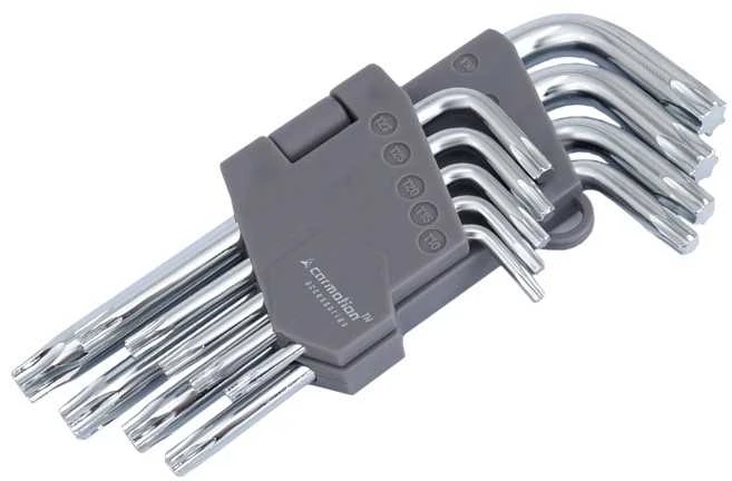 Carmotion Raktų šešiakampių žvaigždučių lenktų rinkinys 9vnt T10-T50mm 130mm