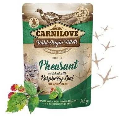 Carni Love Carnilove konservai katėms maiš. fazanas Raspberry Leaves 85g