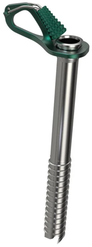 Carruzzo aero ice screw 22cm-žalias Mėlynas ICE