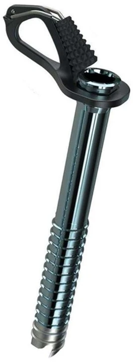 Carruzzo aero lite ice screw 19cm-pilkas Mėlynas ICE