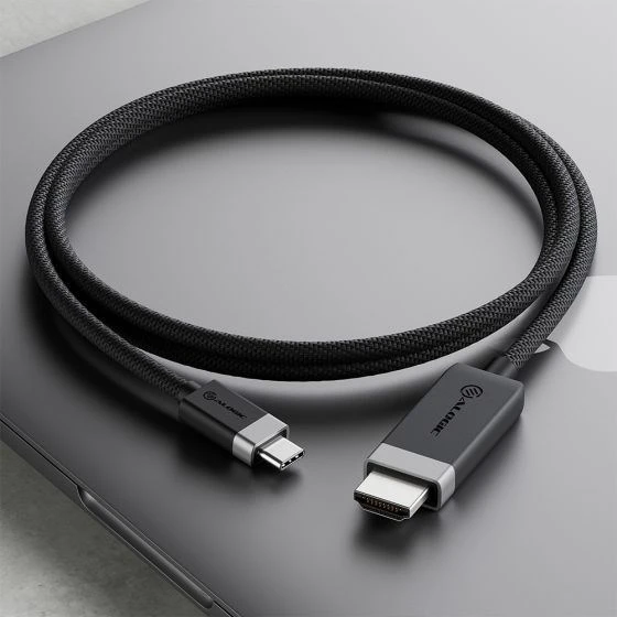 Carruzzo ALOGIC FUCHD2-SGR vaizdo kabelio adapteris 2 m HDMI A tipo (standartinis) C tipo USB Pilka
