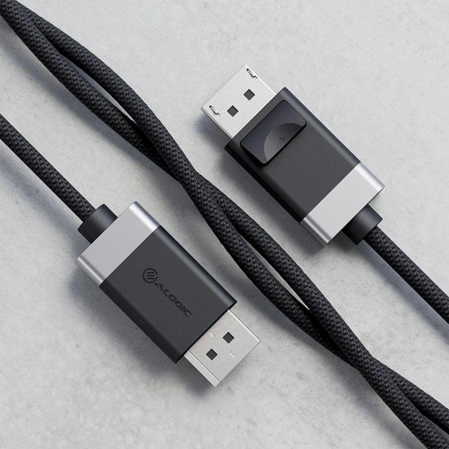 Carruzzo ALOGIC FUDP2-SGR „DisplayPort“ kabelis 2 m Pilka, Juoda