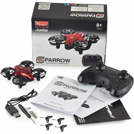 Carruzzo Amewi 25324 skraidyklė su kamera Mini dronas 300 mAh Juoda, Raudona