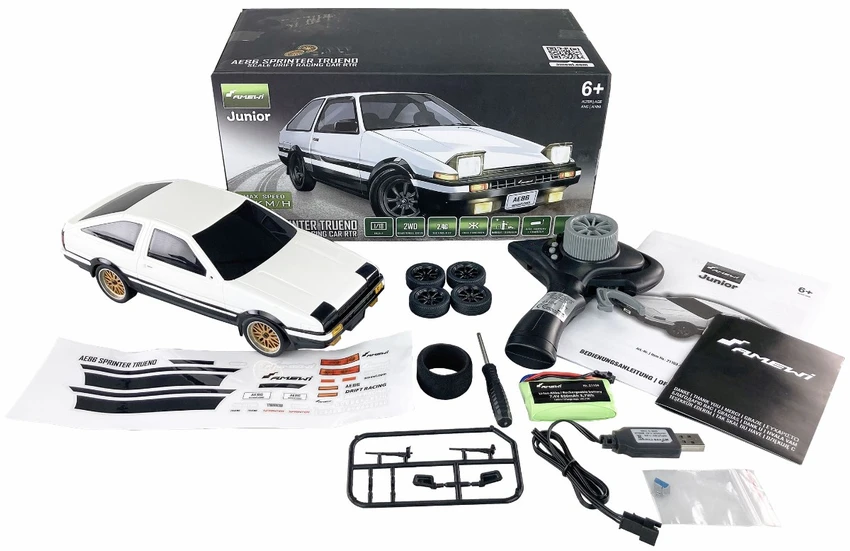 Carruzzo Amewi AE86 Trueno Radijo bangomis valdomas (RC) modelis Kelių lenktyninis automobilis Elektrinis variklis 1:18